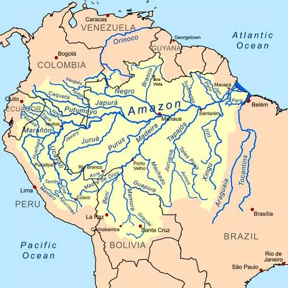 Карта Амазонии